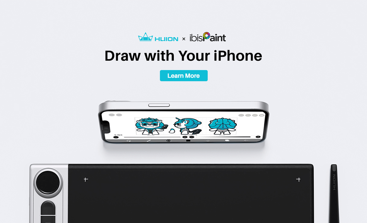 Huion x ibisPaint: three drawing tablets can work on iOS